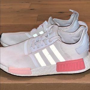 white and pink nmds